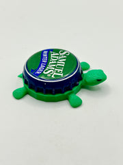 Sam Adams Winter Lager (Green) - Bottle Cap Magnet Turtle Shell Shocked Art