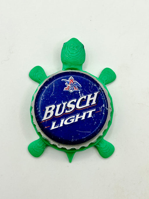 Busch Light (Vintage Blue) - Bottle Cap Magnet Turtle Shell Shocked Art