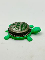 Nesbitt’s Ginger Ale Soda (Vintage) - Bottle Cap Magnet Turtle Shell Shocked Art
