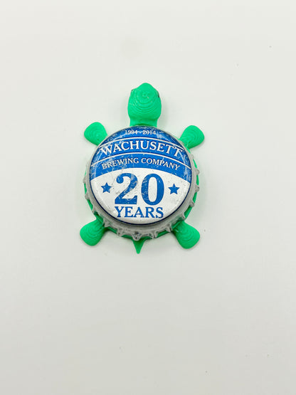 Wachusett Brewing (20th Anniversary) - Bottle Cap Magnet Turtle Shell Shocked Art