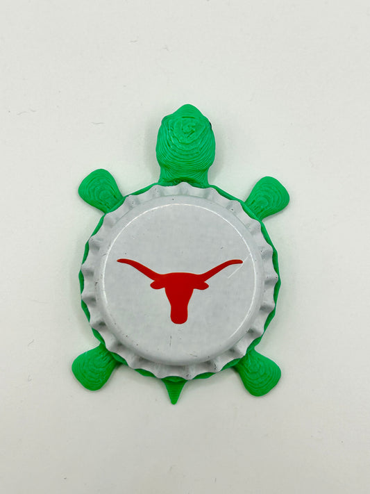 Texas Longhorns - Bottle Cap Magnet Turtle