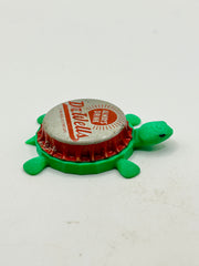 Dr Wells Soda - Bottle Cap Magnet Turtle Shell Shocked Art