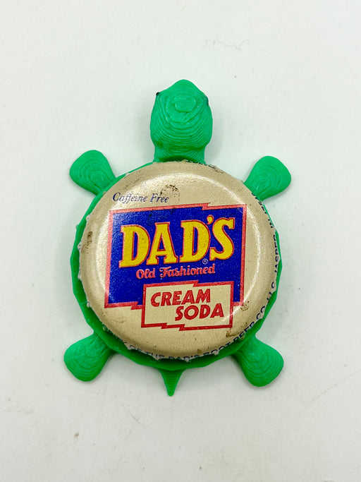 Dad’s Cream Soda - Bottle Cap Magnet Turtle Shell Shocked Art
