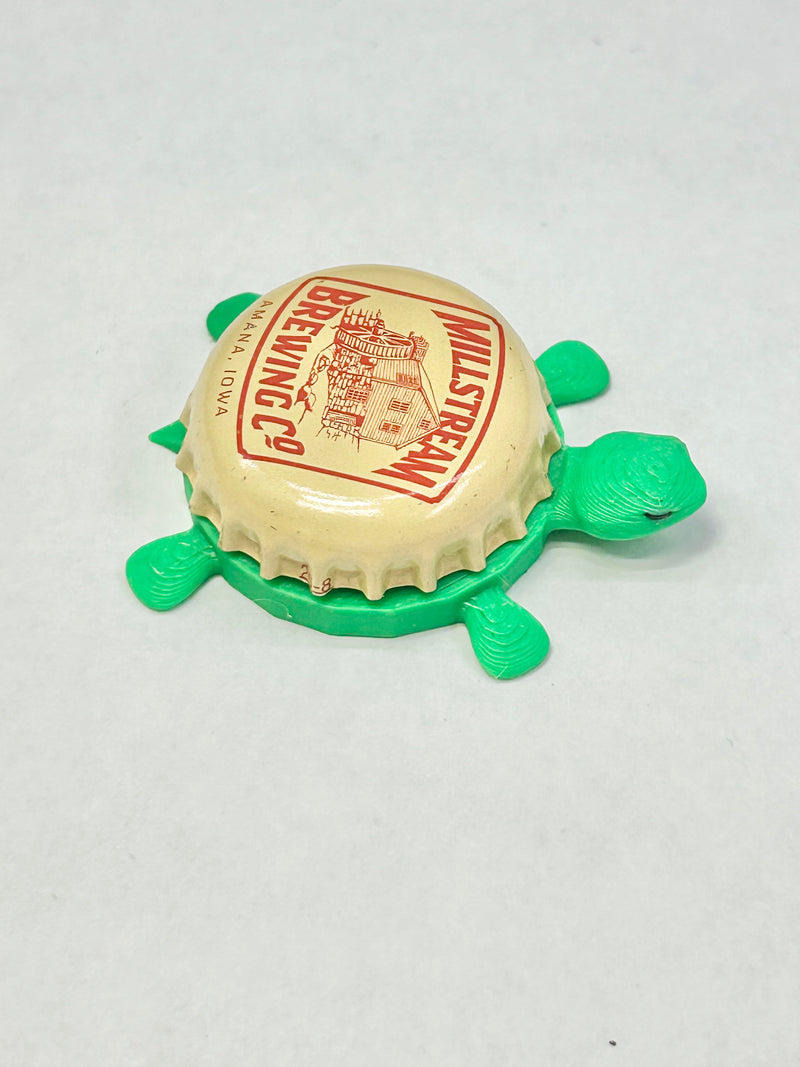 Millstream Brewing - Bottle Cap Magnet Turtle Shell Shocked Art