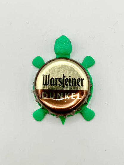 Warsteiner Dunkel - Bottle Cap Magnet Turtle Shell Shocked Art