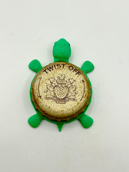 Seagrams Soda (Vintage) - Bottle Cap Magnet Turtle Shell Shocked Art