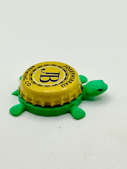 Josephsbrau Brewing (JB - Yellow) - Bottle Cap Magnet Turtle Shell Shocked Art