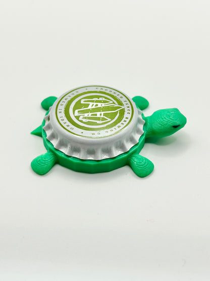 Crooked Fence Brewing - Bottle Cap Magnet Turtle Shell Shocked Art