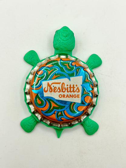 Nesbitt’s Orange Soda (Swirl - Vintage) - Bottle Cap Magnet Turtle Shell Shocked Art