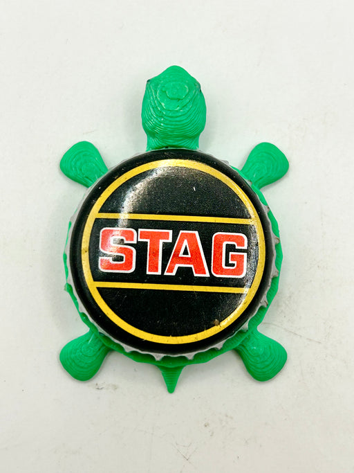 Stag Lager - Bottle Cap Magnet Turtle Shell Shocked Art