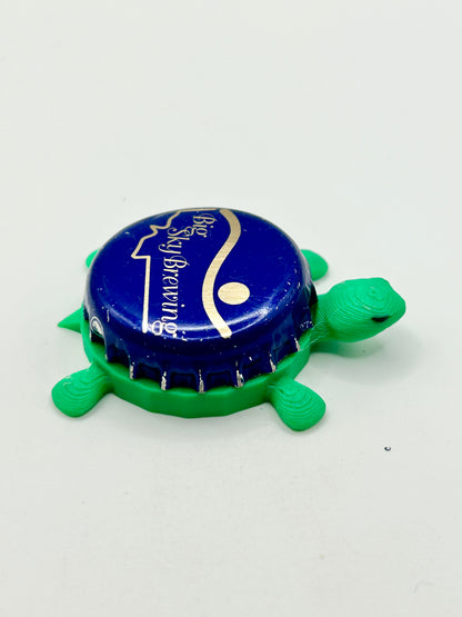 Big Sky Brewing (Text) - Bottle Cap Magnet Turtle Shell Shocked Art