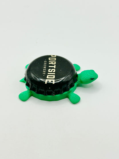 Portside Brewery - Bottle Cap Magnet Turtle Shell Shocked Art