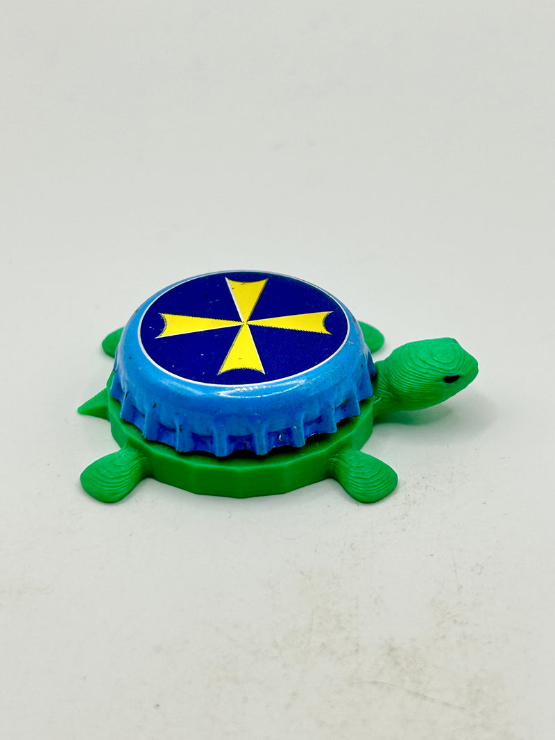Stuttgarter Hofbrau (Blue Trim) - Bottle Cap Magnet Turtle Shell Shocked Art