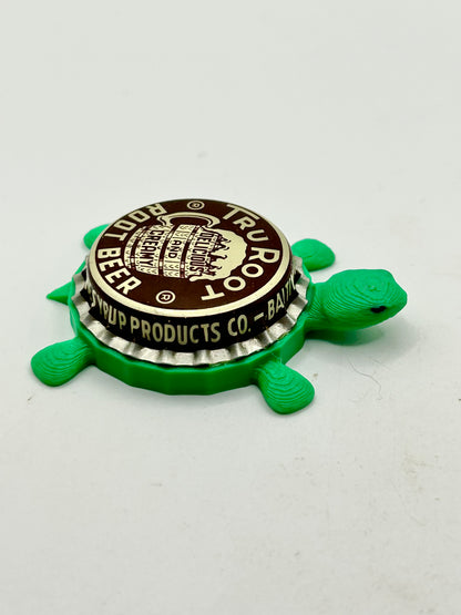 Tru Root Root Beer (Vintage) - Bottle Cap Magnet Turtle Shell Shocked Art