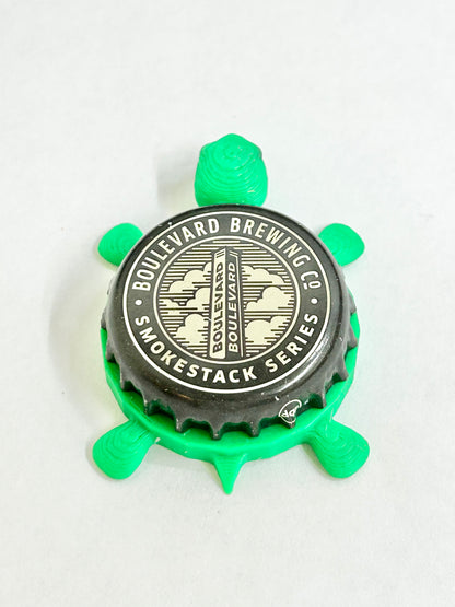 Boulevard Brewing (Smokestack Series) - Bottle Cap Magnet Turtle Shell Shocked Art
