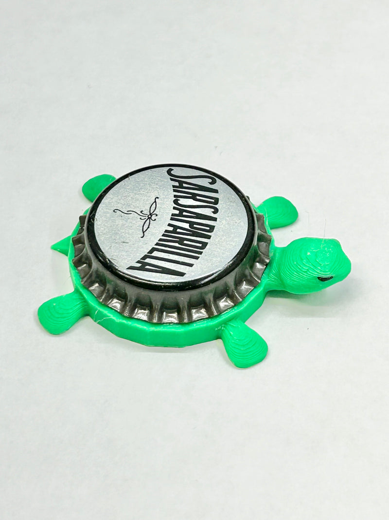 Sarsaparilla (Vintage) - Bottle Cap Magnet Turtle Shell Shocked Art