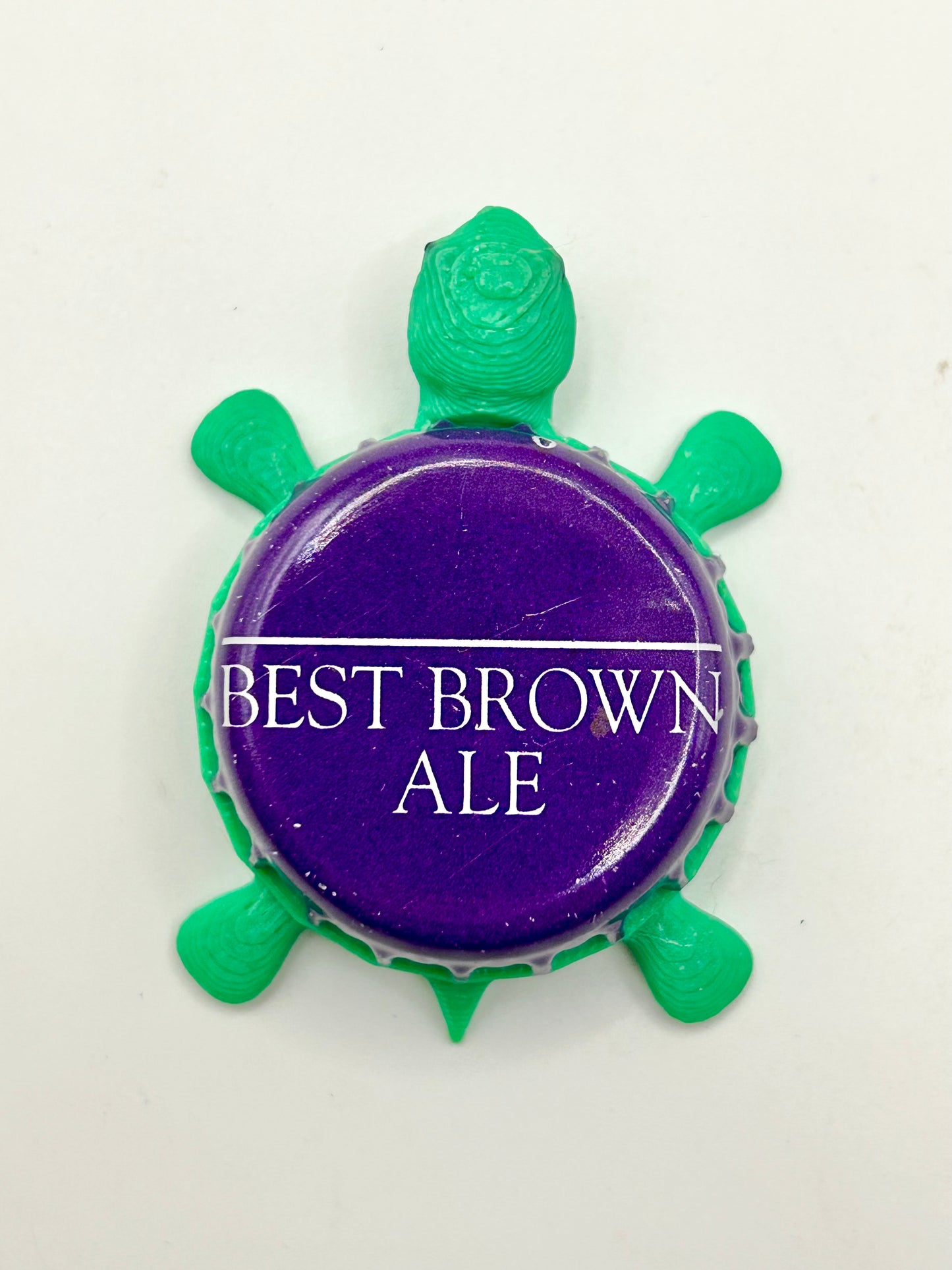 Bell's Best Brown Ale (Purple) - Bottle Cap Magnet Turtle Shell Shocked Art