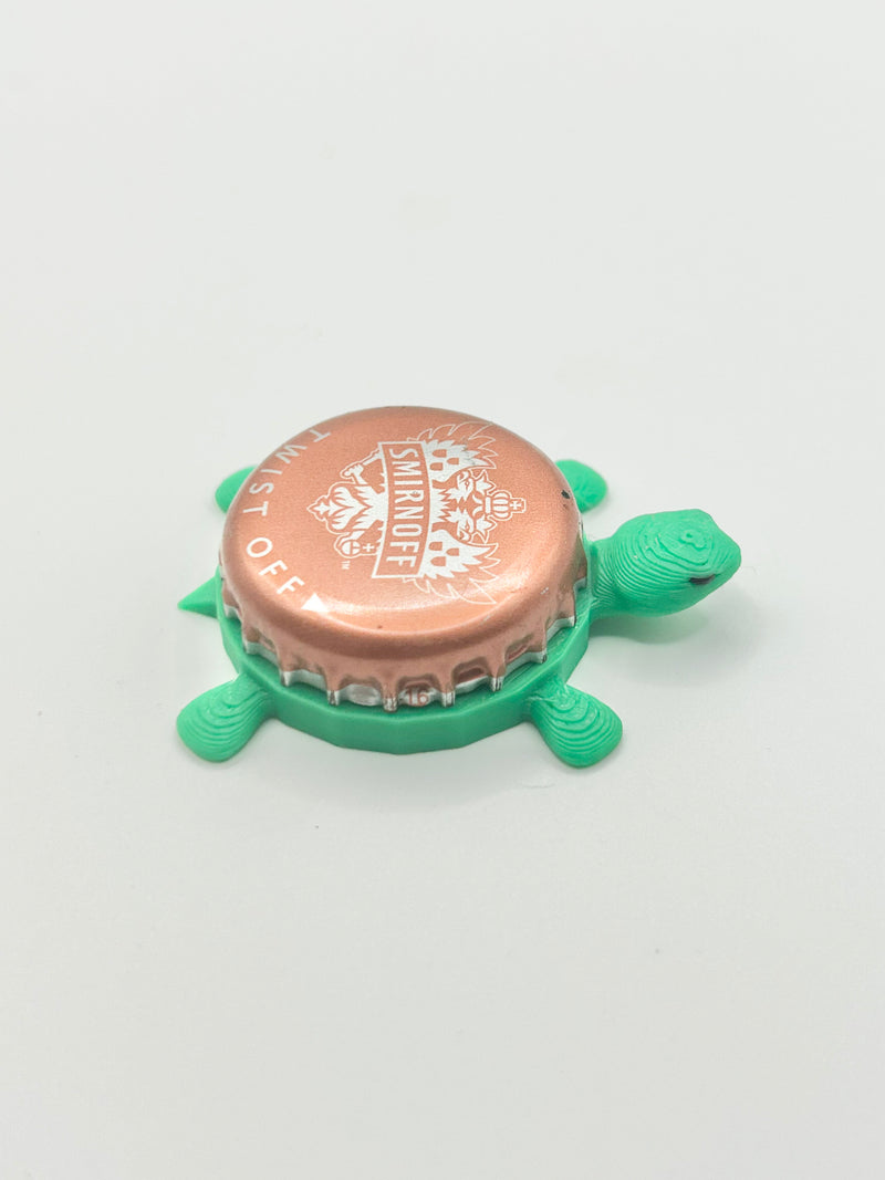 Smirnoff (Peach) - Bottle Cap Magnet Turtle Shell Shocked Art