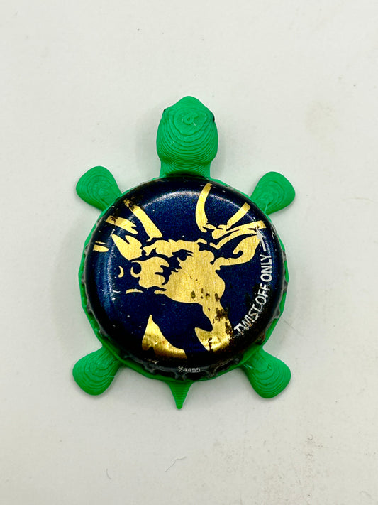 Tooheys New (Deer, Buck) - Bottle Cap Magnet Turtle Shell Shocked Art