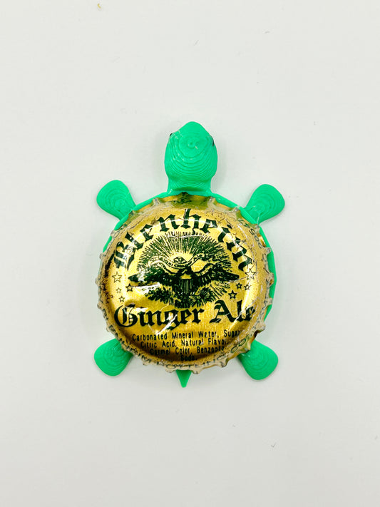 Blenheim Ginger Ale Soda (Gold) - Bottle Cap Magnet Turtle