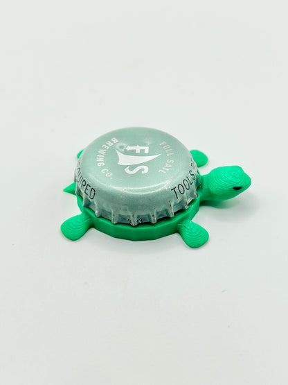 Full Sail Brewing (Blue Gray) - Bottle Cap Magnet Turtle Shell Shocked Art