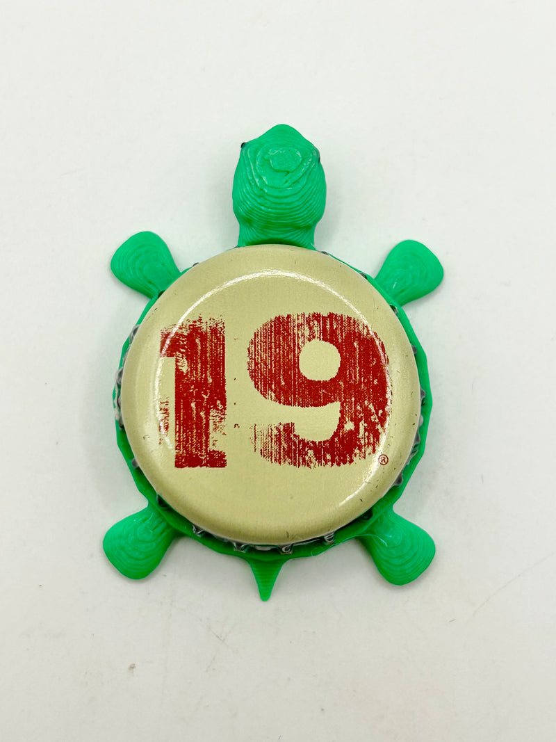 AC Golden Brewing - Bottle Cap Magnet Turtle Shell Shocked Art