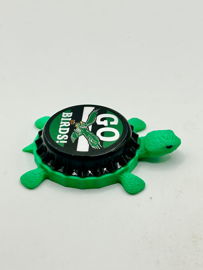 Go Birds Retro Philadelphia Eagles Bottle-Cap Magnet Turtle | Shell Shocked Art Shell Shocked Art