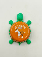 Ass Kisser Tight Ass - Bottle Cap Magnet Turtle Shell Shocked Art