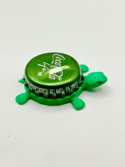 Coca Cola Life - Bottle Cap Magnet Turtle Shell Shocked Art