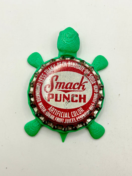 Smack Punch - Bottle Cap Magnet Turtle Shell Shocked Art