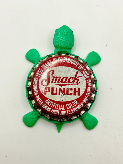 Smack Punch - Bottle Cap Magnet Turtle Shell Shocked Art