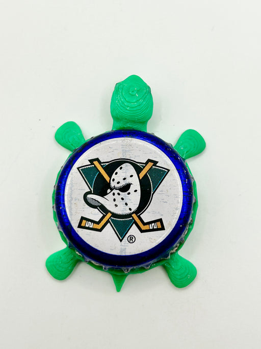 Mighty Ducks - Bottle Cap Magnet Turtle Shell Shocked Art