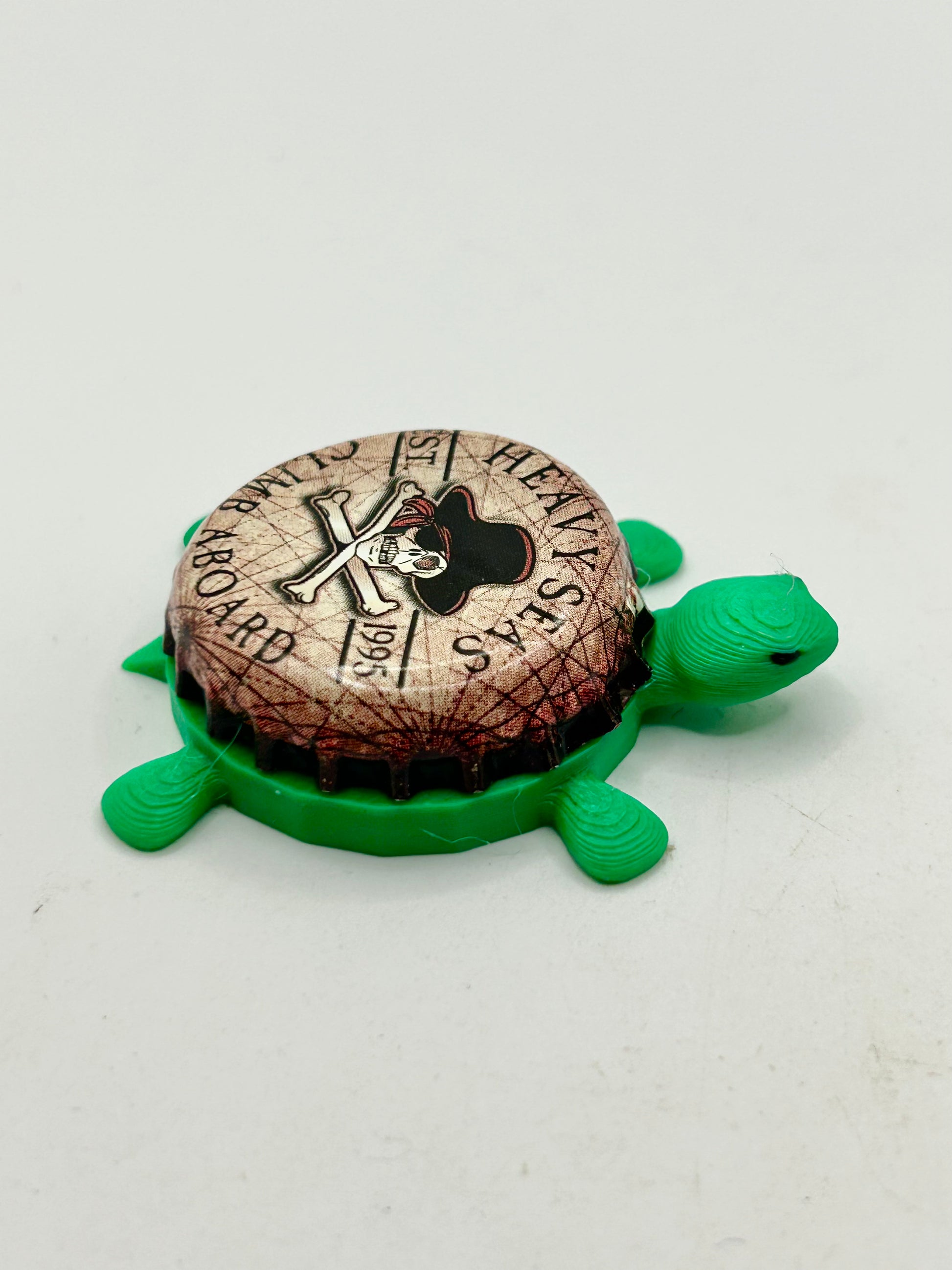 Heavy Seas (Vintage Rare) - Bottle Cap Magnet Turtle Shell Shocked Art