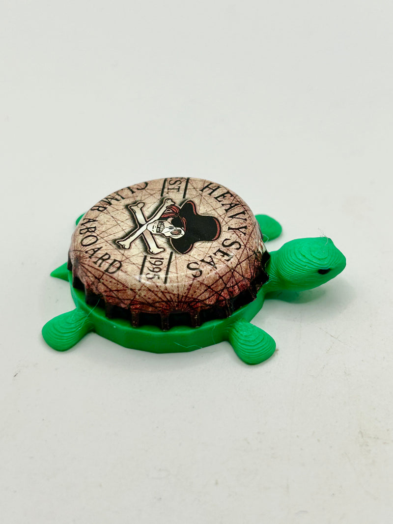 Heavy Seas (Vintage Rare) - Bottle Cap Magnet Turtle Shell Shocked Art