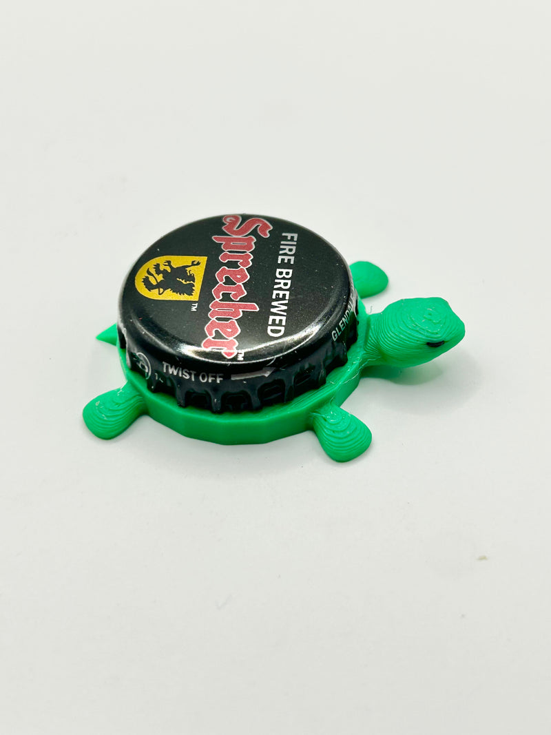Sprecher Fire Brewed - Bottle Cap Magnet Turtle Shell Shocked Art