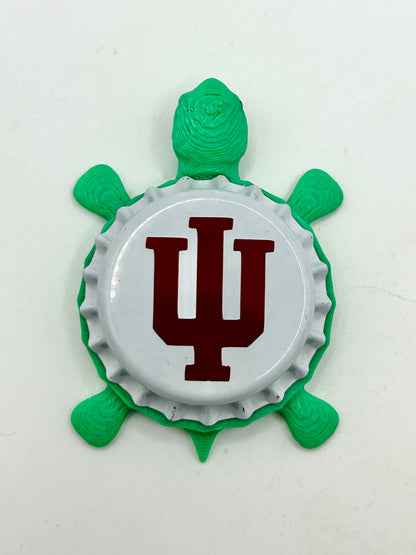 Indiana Hoosiers - Bottle Cap Magnet Turtle Shell Shocked Art