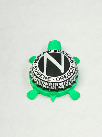 Ninkasi Brewing - Bottle Cap Magnet Turtle Shell Shocked Art