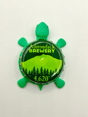Adirondack Brewery (4,620 ft) - Bottle Cap Magnet Turtle Shell Shocked Art