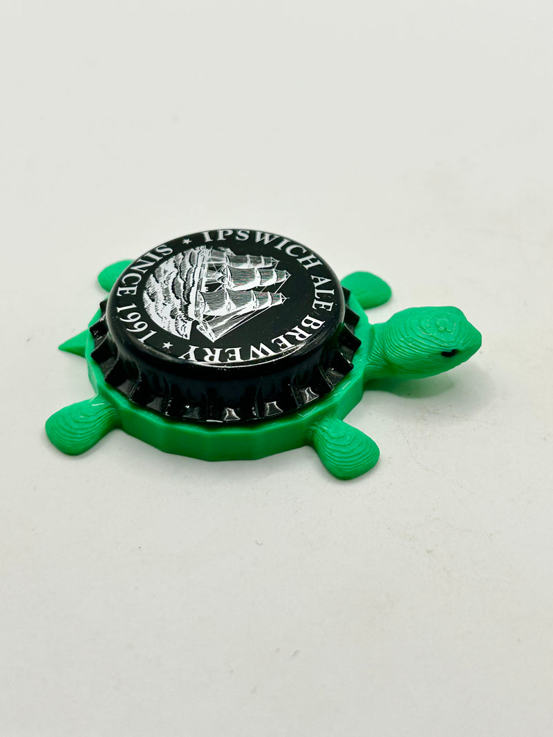Ipswich Brewing (Ship) - Bottle Cap Magnet Turtle Shell Shocked Art