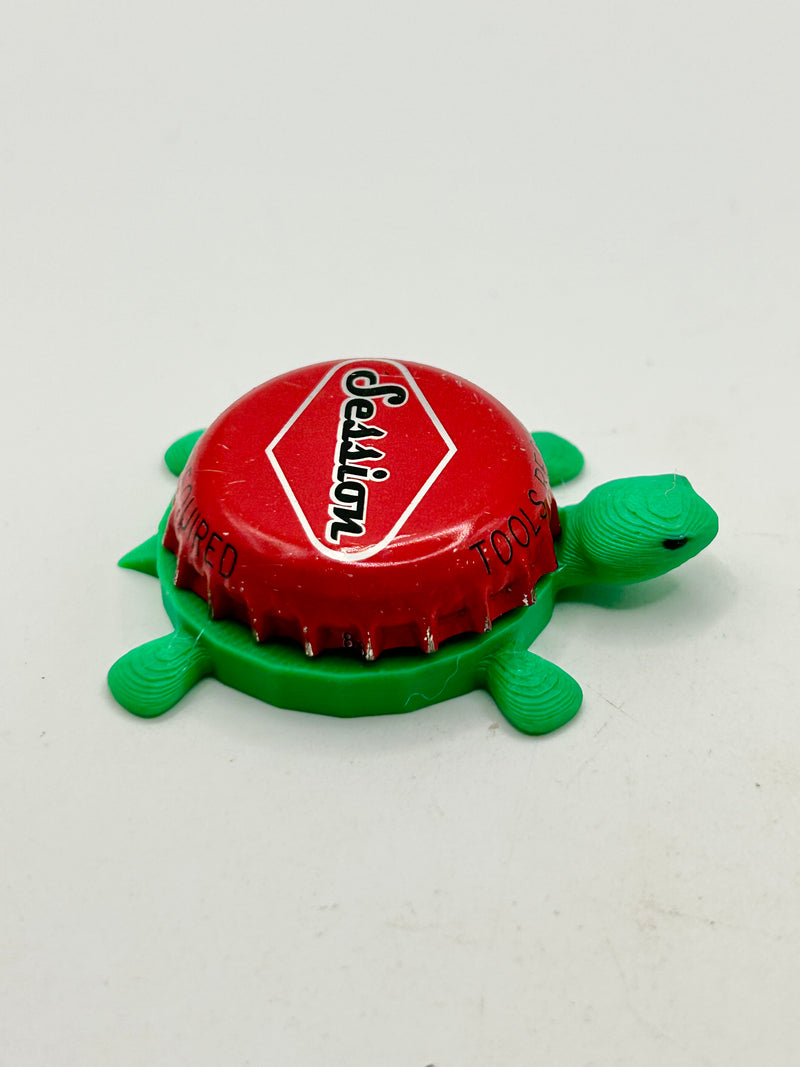 Full Sail Session (Red) - Bottle Cap Magnet Turtle Shell Shocked Art