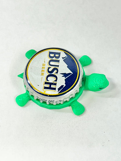 Busch Beer (Vintage) - Bottle Cap Magnet Turtle Shell Shocked Art