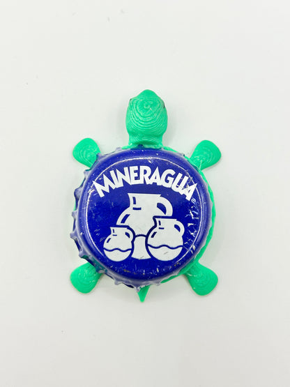 Mineragua - Bottle Cap Magnet Turtle Shell Shocked Art
