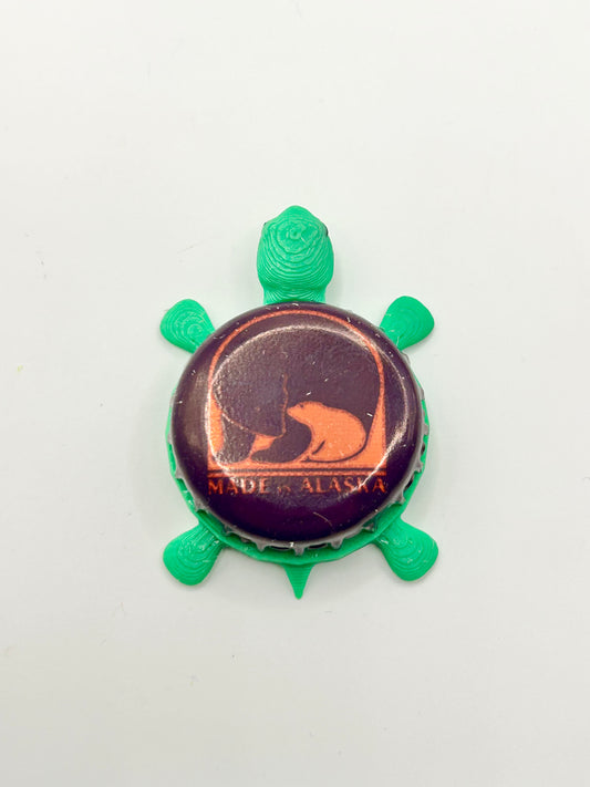 Alaskan Brewing (Plum) - Bottle Cap Magnet Turtle