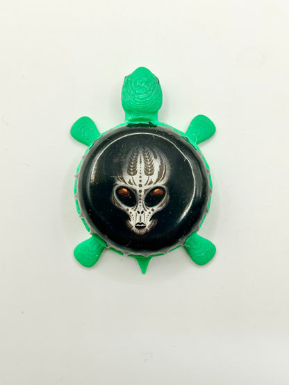 Alien Amber - Sierra Blanca Brewing - Bottle Cap Magnet Turtle Shell Shocked Art