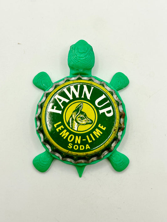 Fawn Up Lemon Lime Soda (Vintage) - Bottle Cap Magnet Turtle