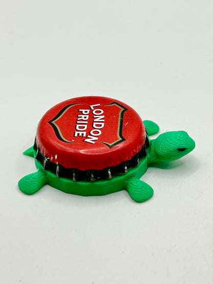 Fuller’s London Pride - Bottle Cap Magnet Turtle Shell Shocked Art