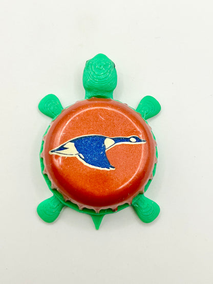 Wild Goose Brewery (Red) - Bottle Cap Magnet Turtle Shell Shocked Art