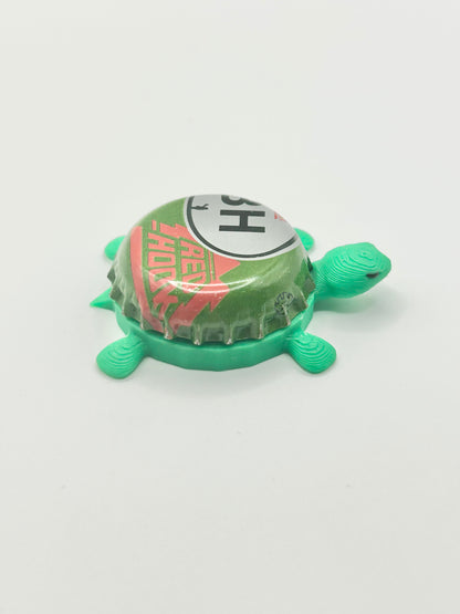 Red Hook IPA (BH Ben Harris Green) - Bottle Cap Magnet Turtle Shell Shocked Art