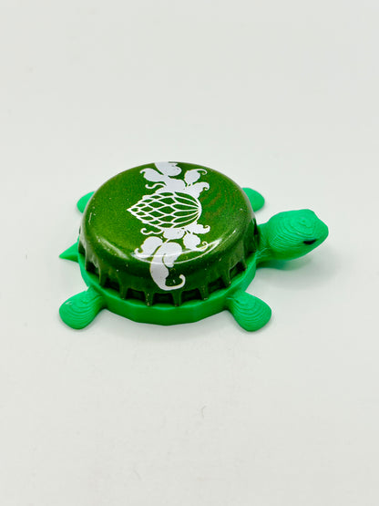 Wicked Weed (Olive Green) - Bottle Cap Magnet Turtle Shell Shocked Art