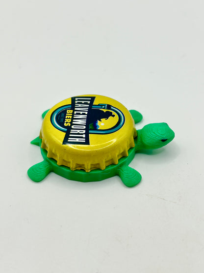 Leavenworth Biers - Bottle Cap Magnet Turtle Shell Shocked Art